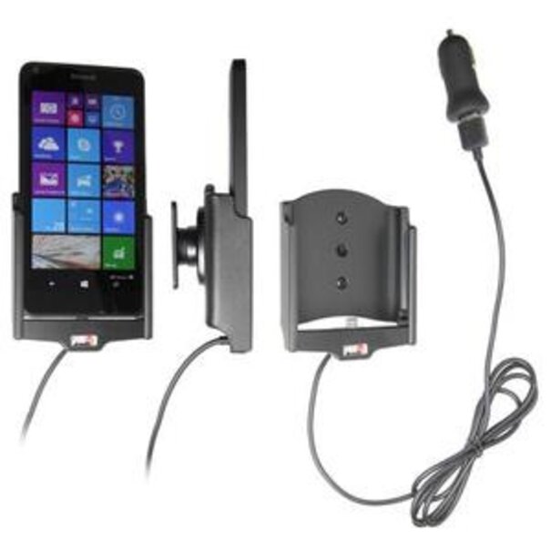 Brodit Telefoonhouder - Nokia Lumia 640 - Actieve houder - 12V USB plug