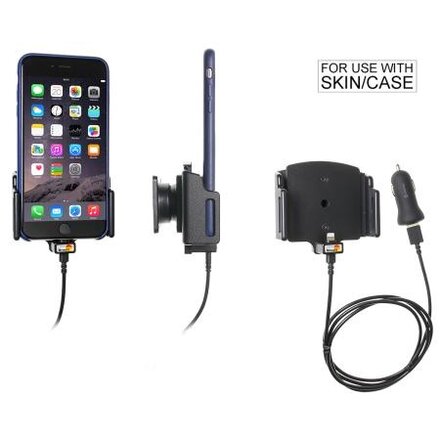 Telefoonhouder Apple iPhone 6Plus/6SPlus/7Plus/8Plus/ X/Xs/Xs Max - Actieve verstelbare houder - 12V USB plug