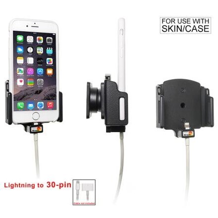 Telefoonhouder Apple iPhone 6 / 6S / 7 / 8 / X / Xs Passieve verstelbare houder. lightning naar 30pin adapter