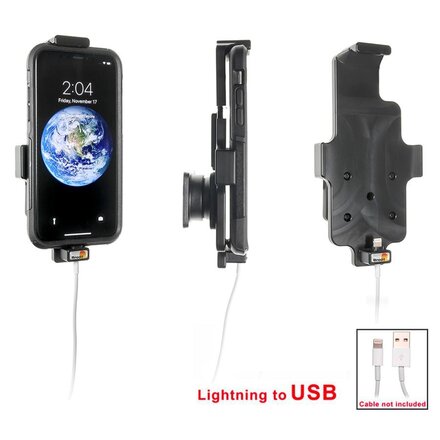 Telefoonhouder Apple iPhone X / XS - Passieve houder - Originele Apple lightning naar USB kabel (met skin)