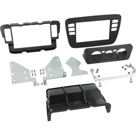 2-DIN Paneel -  Volkswagen up! / Seat Mii / Skoda Citigo 2011-2016 -   Kleur:  zwart