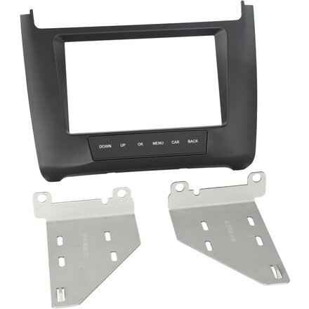 2-DIN Paneel Volkswagen Polo 6C 2014-2019 Kleur: Zwart