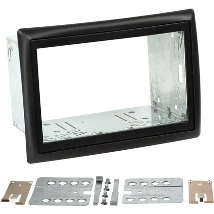 2-DIN Paneel Renault Mégane 2002-2010 - kleur: Zwart