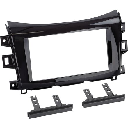 2-DIN Paneel Nissan Navara (NP300) 2016-2019 Kleur: Piano Zwart