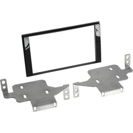 2-DIN Paneel Nissan Juke (F15 facelift) 2014-2019 Kleur: Piano Zwart