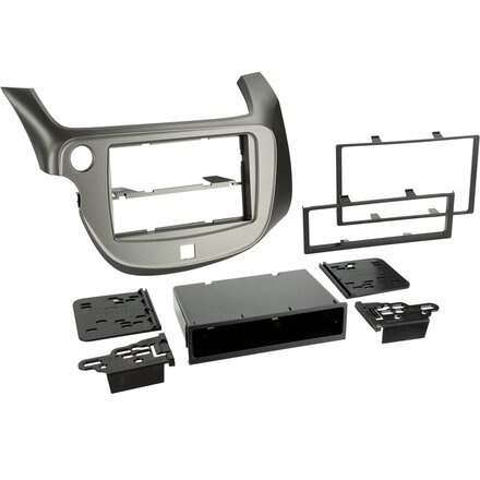 2-DIN Paneel -  Honda Fit/ Jazz 2009-2013 - Kleur: zilver