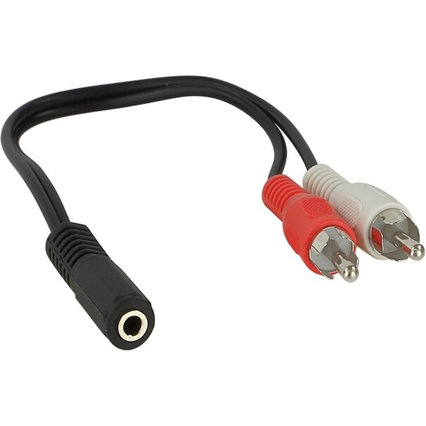 ACV Stereo jack (F) 3,5mm Stereo naar Cinch connector 0.2m (M)