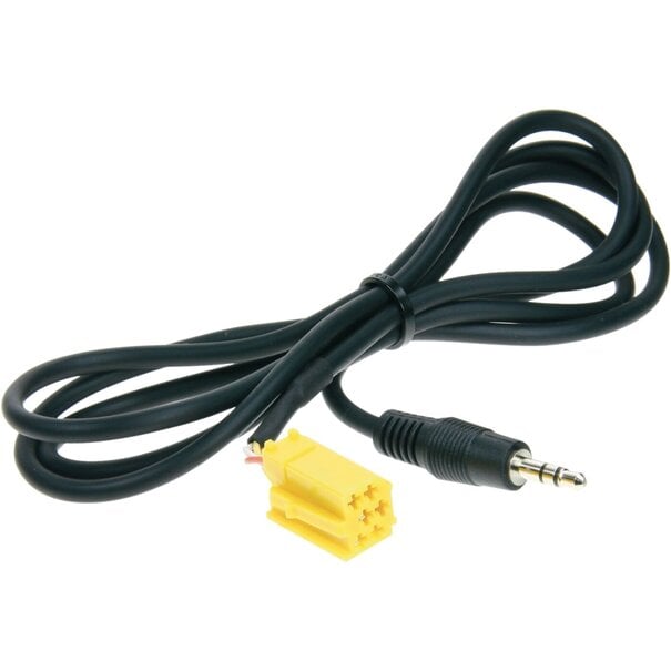 ACV Stereo jack 3.5mm Stereo naar Mini-ISO (Geel ) 1.25meter