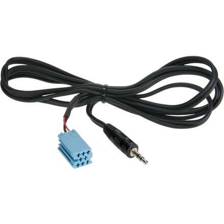 Stereo jack 3.5mm Stereo naar Mini-ISO (Blauw) 1.25meter