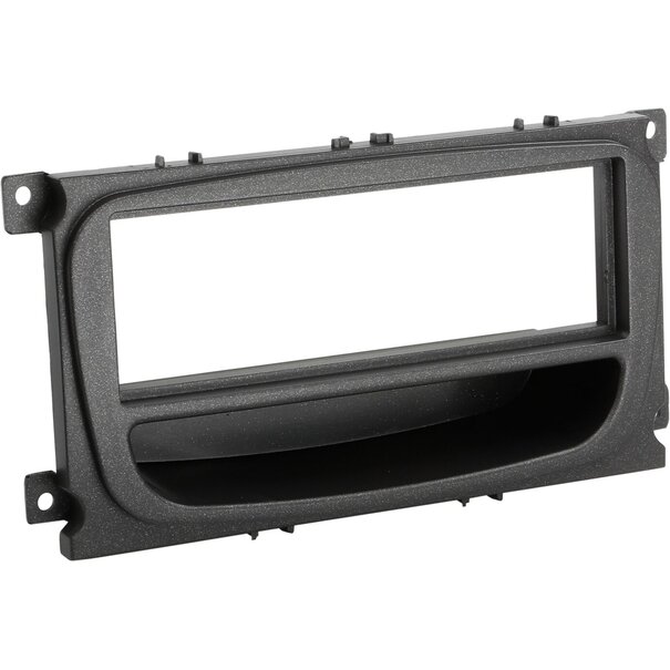 ACV 1-DIN Paneel met aflegbakje. Ford Mondeo /Focus / S-Max/ Galaxy Kleur: Zwart