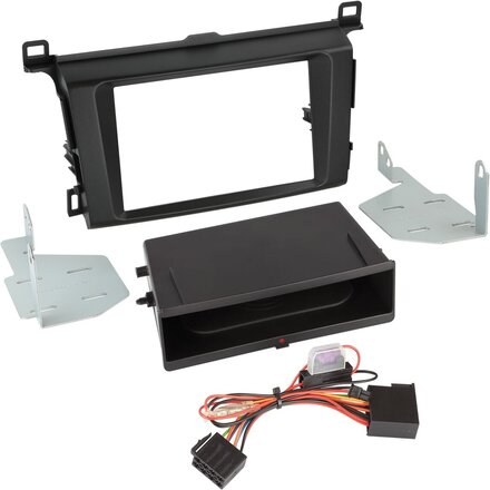 2-DIN Paneel Rubbertouch Inbay® Toyota RAV4 2013-2018 Kleur: Rubbertouch Zwart