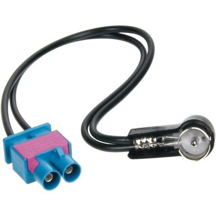Antenne Adapter ISO Dubbel-FAKRA (m) &gt; ISO (m) Audi -Maserati -Scania -Skoda -Seat -Volkswagen