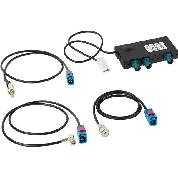 ACV Antenne splitter AM/FM DAB/DAB+ ISO(m) &gt; DIN(m)/SMB(f)