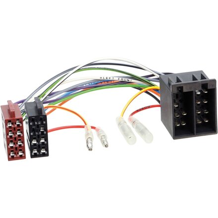 Radio Aansluitkabel -  ISO aansluiting > ISO Stecker -  Evt Klem 15/30 draaibaar