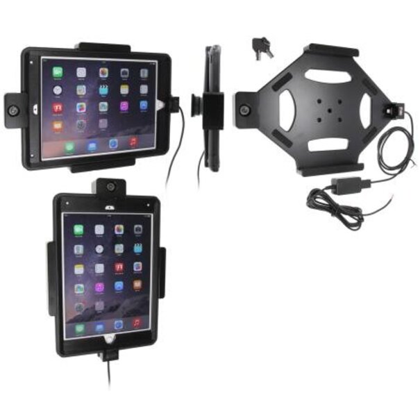 Brodit Tablethouder Apple iPad Air 2 - Actieve houder met 12/24 V lader met swivel
