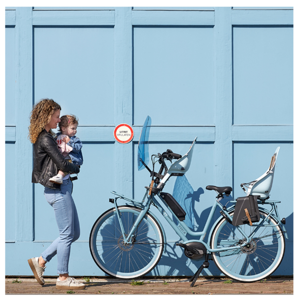 Urban Iki Achterzitje Urban Iki MIK HD - Aotake Light Blue/Shinju White - Lichtblauw/Wit - Uitsluitend geschikt voor fietsen met MIK HD drager
