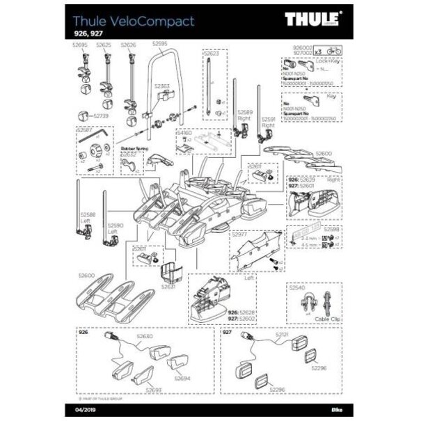 Thule Thule 52600 Wielhouder 3B - VeloCompact - Zwart