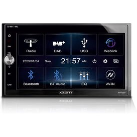 XZent X-107 - Multimediasysteem - 2 Din -  DAB+ - BT - Touchscreen 6.75" - LCD scherm