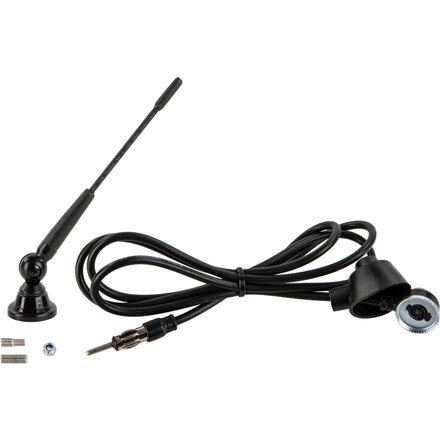 Universele opbouw antenne -  Zwart AM / FM -  Korte flexibele spriet 14cm