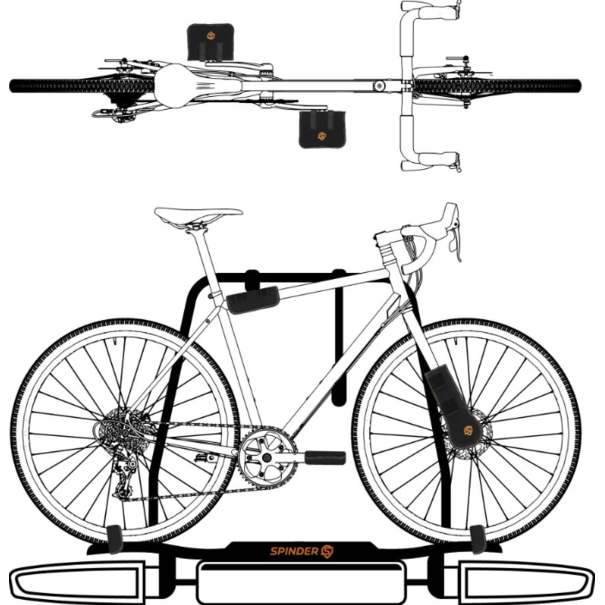 Spinder Spinder TX2 fietsendrager 2024 + Fietsbeschermset - Voor 2 fietsen en uitbreidbaar naar 3 fietsen - Kantelbaar - 17 kg - LEVERBAAR MEI 2024