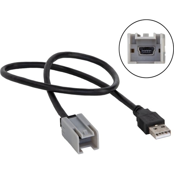 ACV USB-adapter universeel mini USB grijs&gt;USB-A los
