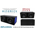 Hifonics  Hifonics Zeus ZSPL12 Dual - Dubbele subwooferbox -  12" - 1200 Watt RMS