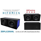 Hifonics Zeus ZSPL12 Dual - Dubbele subwooferbox -  12" - 1200 Watt RMS