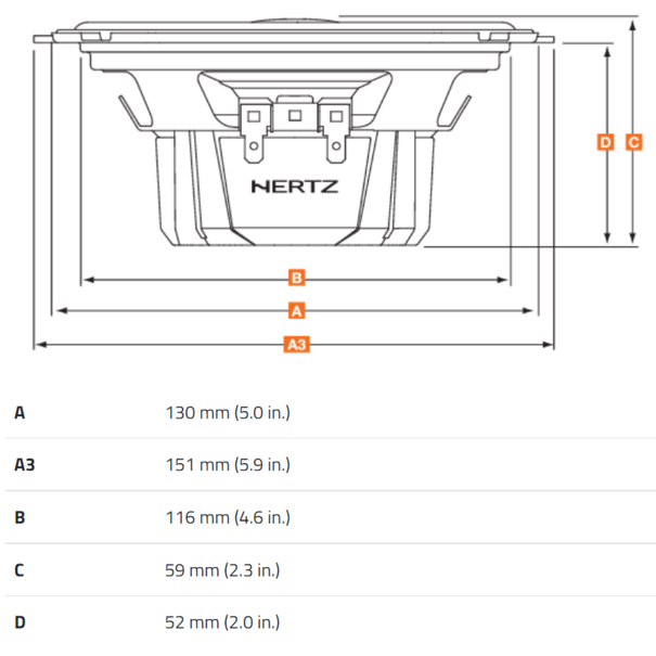 Hertz Hertz DCX 130.3 - SET COAX 2Way 130mm - Coaxiale auto speaker