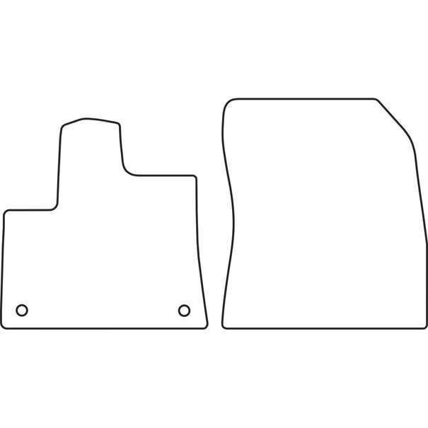 AutoStyle AutoStyle Automatten Velours - Peugeot Partner (Furgon) 2018- / Opel Combo E Cargo 2018- / Citroën Berlingo 2018- (alleen voor) (ronde montageclips)