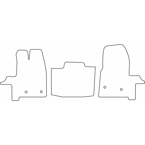 AutoStyle Automatten passend voor Ford Transit 2014-2023 & Tourneo Custom 2018-2023 (alleen voor)