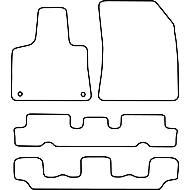 AutoStyle AutoStyle Automatten passend voor Citroën C4 Picasso 2013- & C4 Spacetourer 2018- (7 personen)