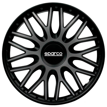 Sparco Wieldoppen Roma - 16-inch - Grijs/Zwart - Set van 4 stuks