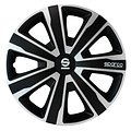 Sparco Sparco Wieldoppen Palermo - 16-inch - Zilver/Zwart - Set van 4 stuks