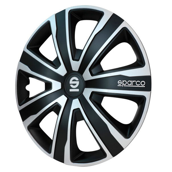 Sparco Sparco Wieldoppen Palermo - 16-inch - Zilver/Zwart - Set van 4 stuks