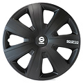 Sparco Sparco Wieldoppen Palermo - 16-inch - Zwart - Set van 4 stuks