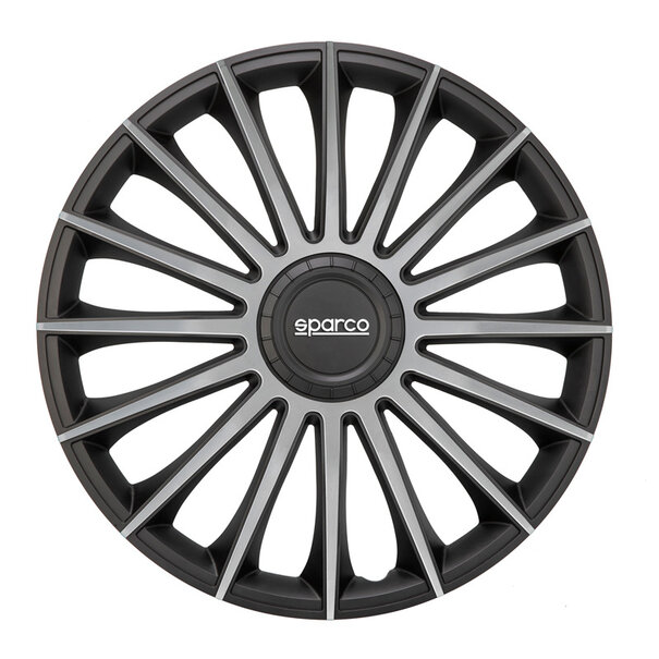 Sparco Sparco Wieldoppen Treviso - 15-inch - Zwart/Zilver - Set van 4 stuks