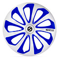 Sparco Sparco Wieldoppen Sicilia - 15-inch - Zilver/Blauw/Carbon - Set van 4 stuks