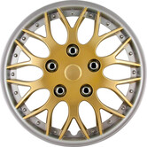 4-Delige Wieldoppenset Missouri 15-inch goud/zilveren rand