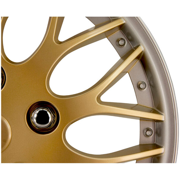 AutoStyle 4-Delige Wieldoppenset Missouri 15-inch goud/zilveren rand