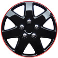 AutoStyle 4-Delige Wieldoppenset Michigan 16-inch zwart/rode rand