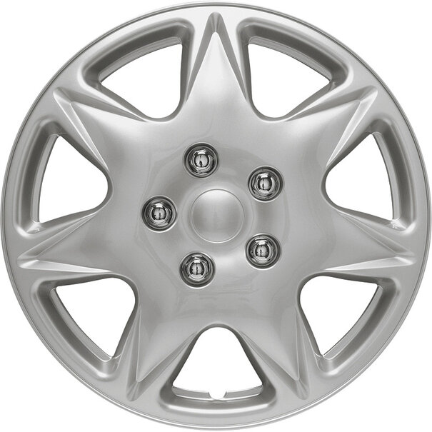 AutoStyle 4-Delige Wieldoppenset California 16-inch zilver