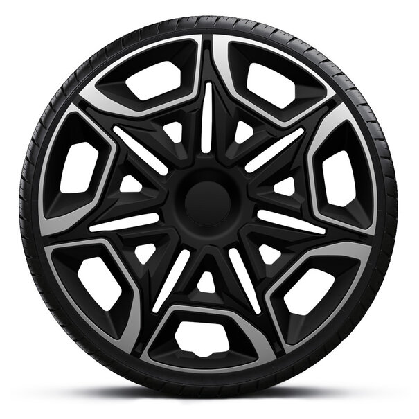 AutoStyle AutoStyle 4-Delige Wieldoppenset Varido 14-inch zilver/zwart
