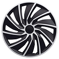 AutoStyle 4-Delige Wieldoppenset Turbo Van 17-inch zilver/zwart (bol)