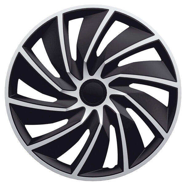 AutoStyle AutoStyle 4-Delige Wieldoppenset Turbo Van 17-inch zilver/zwart (bol)