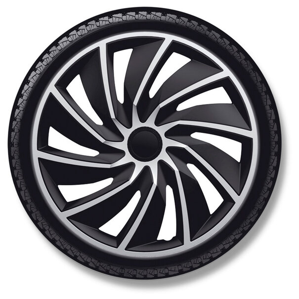 AutoStyle AutoStyle 4-Delige Wieldoppenset Turbo Van 17-inch zilver/zwart (bol)