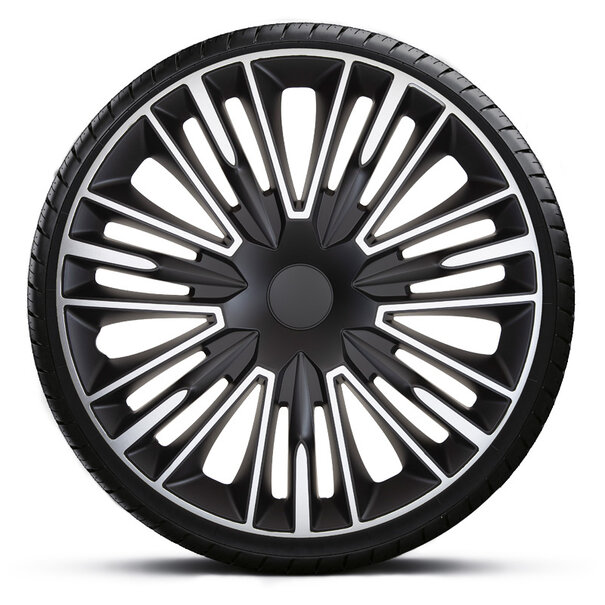 AutoStyle 4-Delige Wieldoppenset Jerez 16-inch zilver/zwart