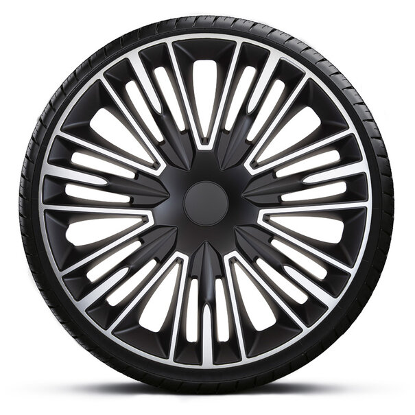 AutoStyle AutoStyle 4-Delige Wieldoppenset Jerez 15-inch zilver/zwart