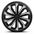 AutoStyle AutoStyle 4-Delige Wieldoppenset Typhoon 16-inch zilver/zwart