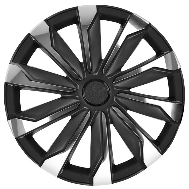 AutoStyle 4-Delige Wieldoppenset Typhoon 16-inch chroom/zwart