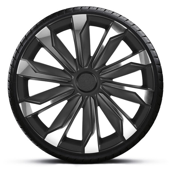 AutoStyle AutoStyle 4-Delige Wieldoppenset Typhoon 14-inch chroom/zwart